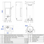 Krbová kamna ABX Trollvik AQUA s TV černý plech